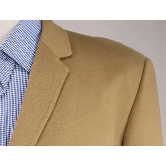 Alexandre London 50s Wool-Cashmere Made England Camel Brown Patch Pkt Blazer 38S - Picture 4 of 9